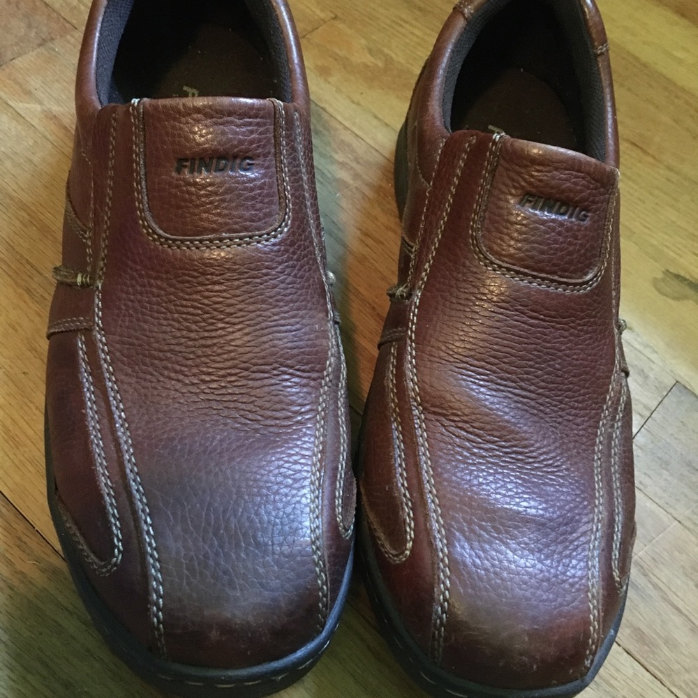 Findig Mens leather slip on shoes